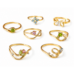 Anéis em Ouro 18K com Pedras Naturais | Diversos Modelos